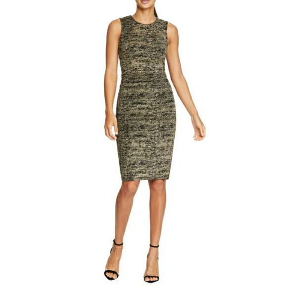 halston heritage dress gold Halston Heritage Gold Evening Gown